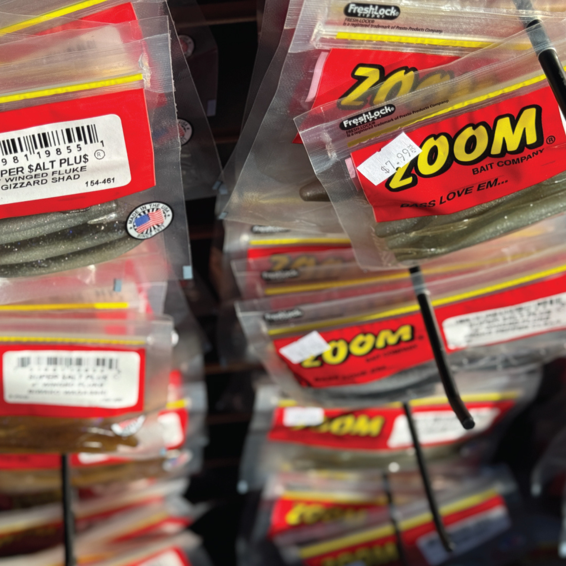 Soft plastic lures for spring bass fishing